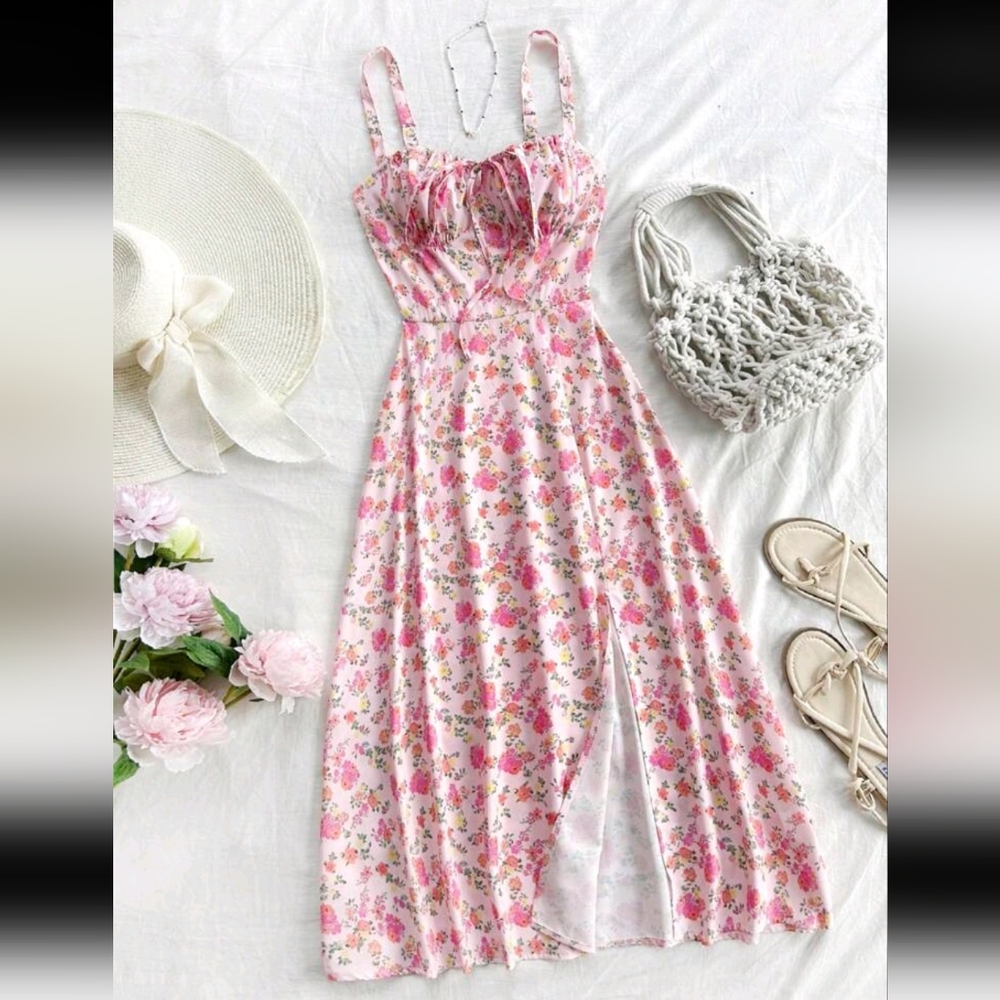 Shein Floral Midi Dress XS